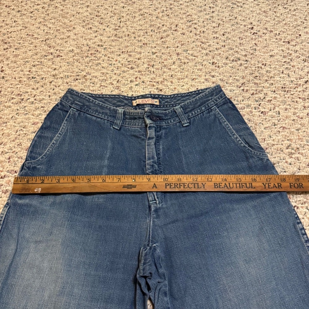 Vintage 80s Levis High Waisted Straight Leg Mom Jeans Medium Wash Blue 27x28.5 - Picture 9 of 13